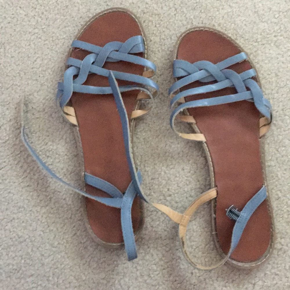 Blue American eagle sandals